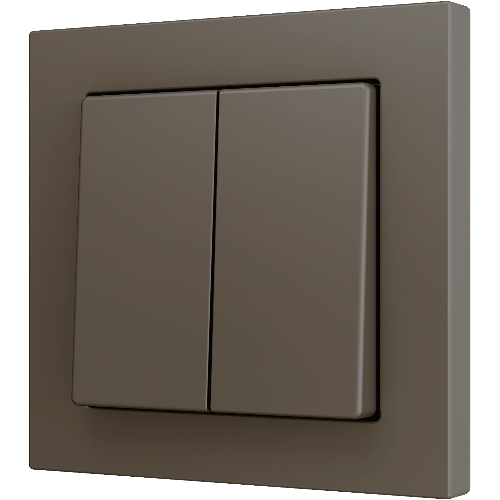 ZENNIO ZS552PB2M ZS55. Double Soft push button for 2 binary inputs