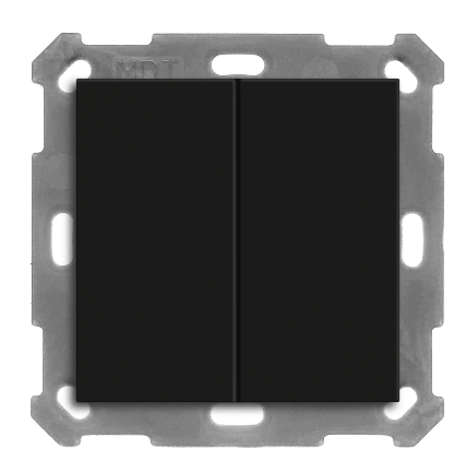 BE-TAL55B206.01 KNX Taster Light 55 Basic 2-fach, Nero opaco, Neutro MDT BE-TAL55B206.01