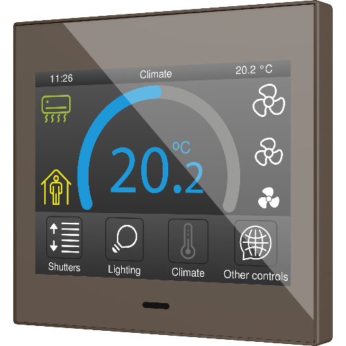 ZENNIO ZVIZ35V3M Z35 v3. Capacitive touch panel - Mocha
