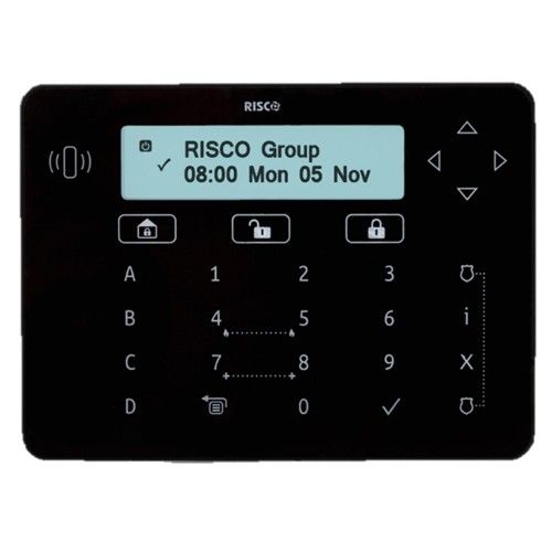 RISCO RPKELPB0000B Tastiera touch Elegant nera per LightSYS+ (e con l