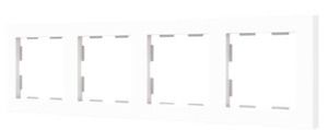 ZENNIO 980000409 Cornice, 4 posti, ZS55,bianco opaco
