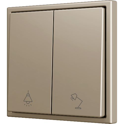 ZENNIO ZS702PB2CC ZS70. Double Soft push button for 2 binary inputs