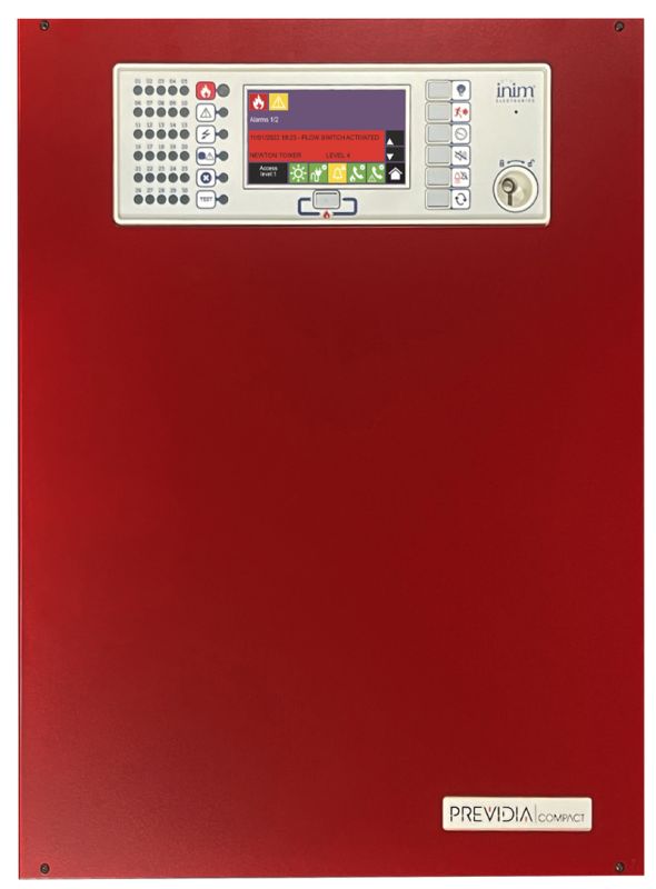 INIM FIRE PREVIDIA-C200LZER Analogue addressed fire alarm control unit equipped with 2 LOOP - Color Red