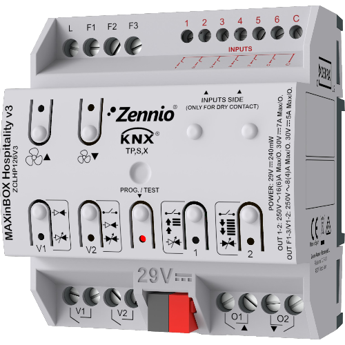 ZENNIO ZCLHP126V3 MD Hospitality v3 Fan coil contr.