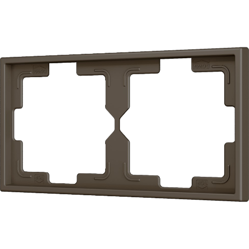 ZENNIO ZS70FM2M ZS70. 2-gang Frame - Mocha