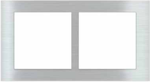 EKINEX EK-D2H-FGB Placca Deep (FF e 71 e 20Venti ) int 68mm rettangolare-FENIX NTM - grigio bromo