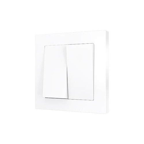 ZENNIO 830004409 ZS55. Double switch cover 55x55 mm - Matt white -