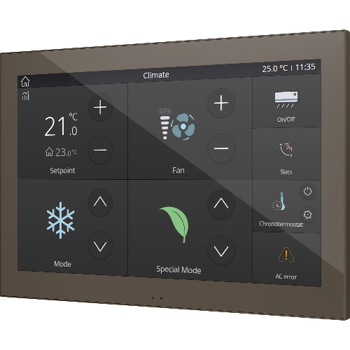 ZENNIO ZVIZ100M Z100. Color capacitive touch panel - Mocha