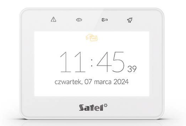SATEL INT-TSG2R-W Tastiera touch personalizzabile 4.3'', con lettore