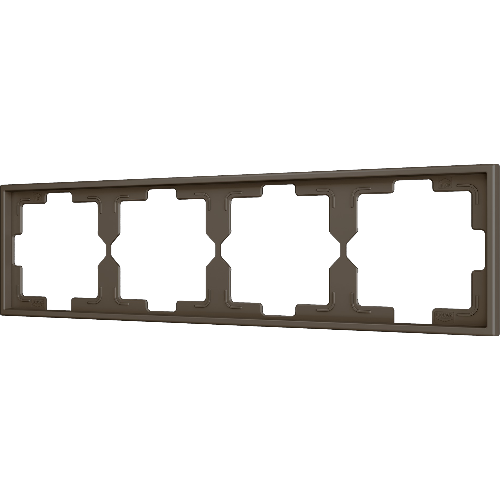 ZENNIO ZS70FM4M ZS70. 4-gang Frame - Mocha