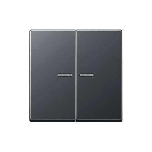 JUNG A10921STRFBFANM Pulsante KNX RF, 2 canali, antracite opaco