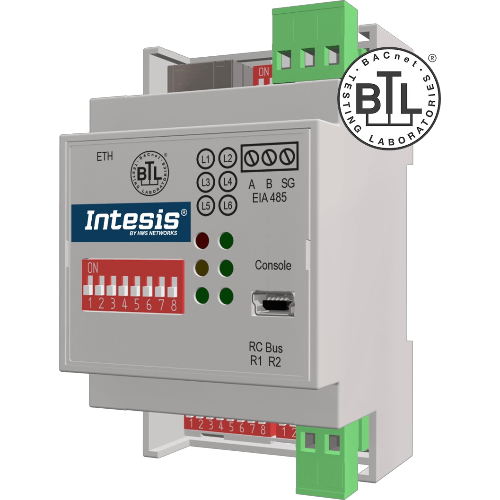INTESIS INBACPAN001R000 Panasonic ECoi and PACi systems at the BACnet IP/MSTP interface