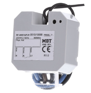 MDT RF-AKK1UP.01 Attuatore interruttore radio KNX RF, 1 modulo RF-AKK1UP.01