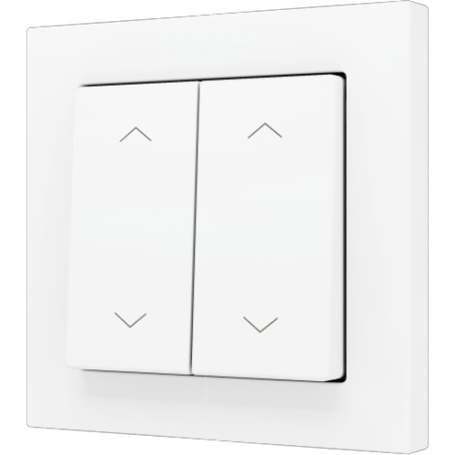 ZENNIO ZS552PB4SMW ZS55. Double Soft push button for 4 binary inputs