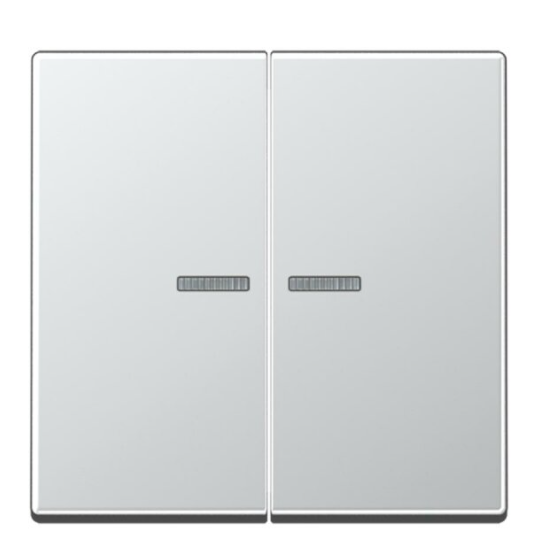 JUNG A10921STRFAL Pulsante KNX RF, 2 canali, alluminio