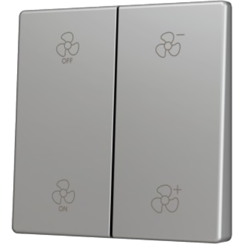 ZENNIO ZS55CSOFT24SC ZS55. Cover for Double KNX Soft push button 55x55