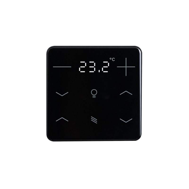 ELSNER 71194 KNX eTR 208 Light/Sunblind, black RAL 9005 Button for Temperature, Light, Solar Protection