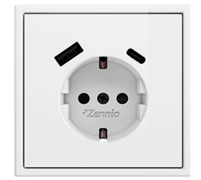 ZENNIO ZSISS ZS55/ZS70. Schuko socket insert 16 A / 250 V ~ - (