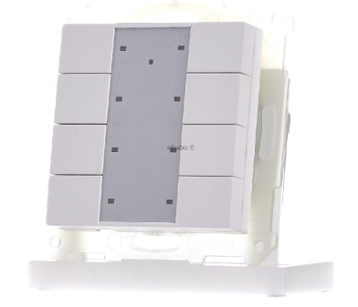 MDT RF-TA55A8.01 Pulsante RF 8 volte Plus con attuatore, finitura bianco opaco per la domotica KNX RF-TA55A8.01