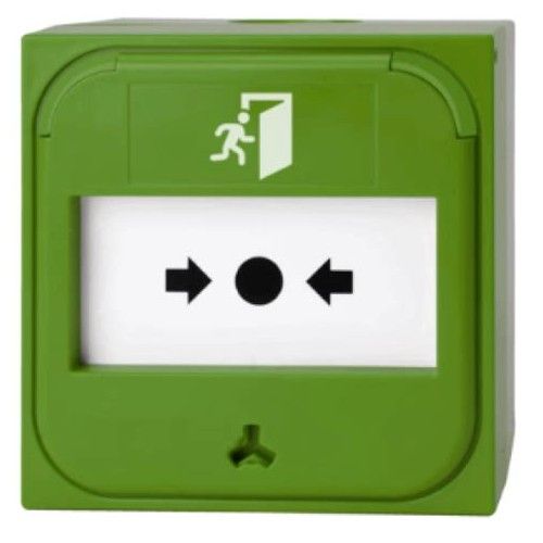 ARITECH ANTINTRUSIONE NC-MC-0-G Avvisatore manuale ripristinabile, colore verde