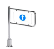 NICE TORNELLI MS1 Monodirezionale con ritorno automatico a molla e serigrafia freccia di direzione Cancelletto di emergenza da 650 mm - Acciaio inossidabile spazzolato AISI 304