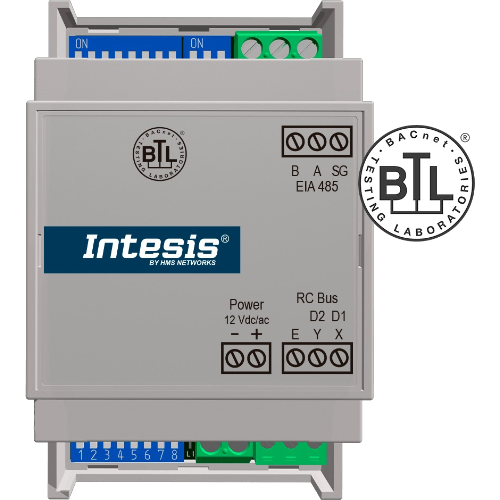 INTESIS INBACMID001I100 Midea Commercial and VRF systems at the BACnet MSTP interface