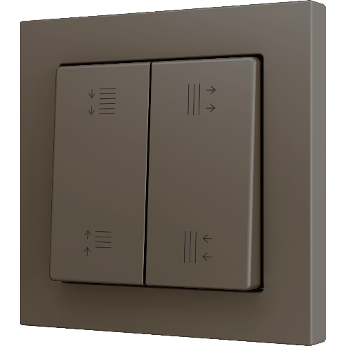 ZENNIO ZS552PB4MC ZS55. Double Soft push button for 4 binary inputs