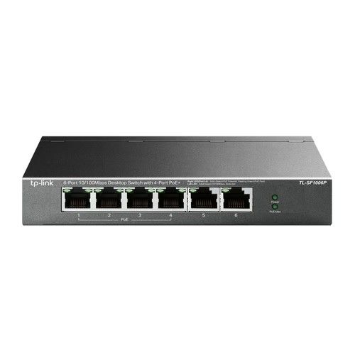 TP LINK TL-SF1006P 6-PORT DESKTOP SWITCH 10/100 Switch Switch Stand-