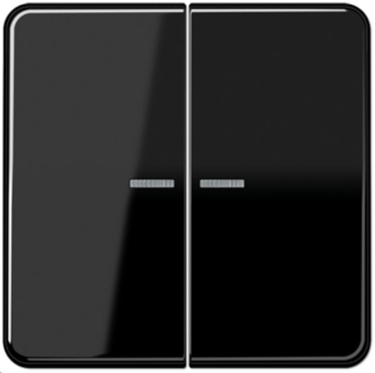 JUNG CD10921STRFSW Pulsante KNX RF, 2 canali, nero