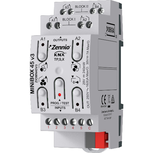 ZENNIO ZIOMN45V3 MiniBOX45v3-4OUT,16A/5IN AD
