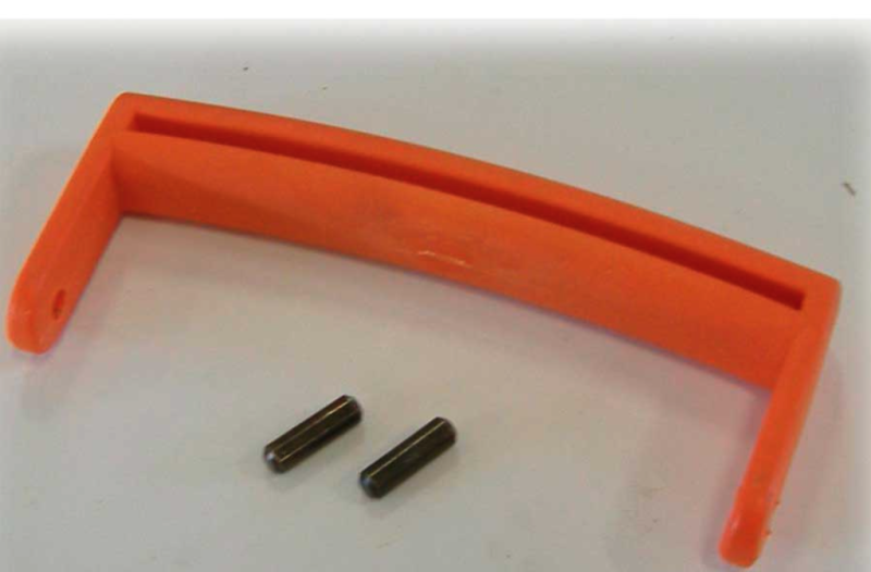 GT LINE KIN.0473 Handle, orange, black rubber coating (m