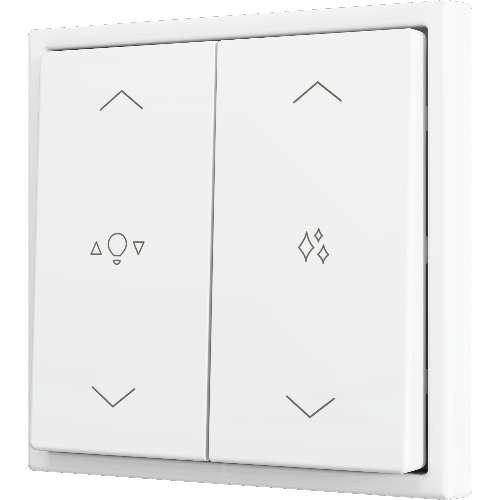 ZENNIO ZS702PB4MWC ZS70. Double Soft push button for 4 binary inputs