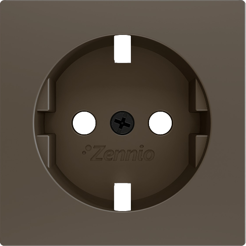 ZENNIO 830000403 ZS55. Cover for Schuko socket with screws 55x55 mm