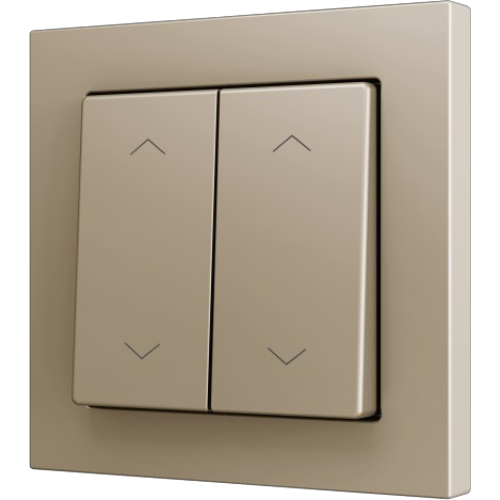 ZENNIO ZS552PB4SHC ZS55. Double Soft push button for 4 binary inputs