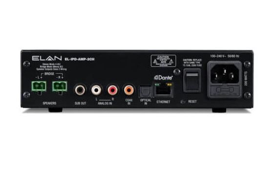 ELAN EL-IPD-AMP-2CH Amplificatore abilitato Dante a 2 canali a zona singola