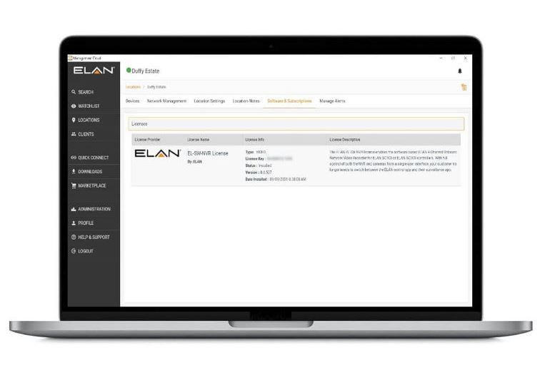 ELAN EL-SW-NVR Software EL-SW-NVR License for EL-SC-100 and EL-SC-300 controllers
