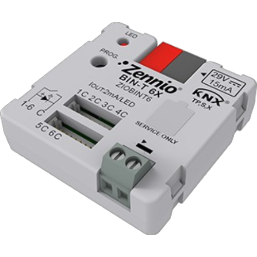 ZENNIO ZIOBINT6 BINT6 key interface, 6IN+T