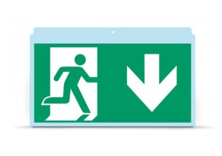 INIM FIRE OH320PNDW Panel with pasted pictograms downwards