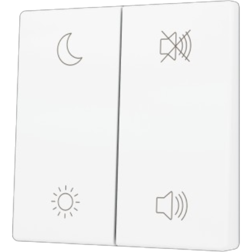 ZENNIO ZS55CSOFT24MWC ZS55. Cover for Double KNX Soft push button 55x55