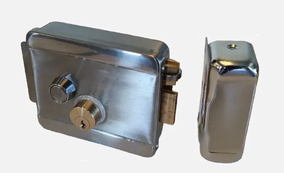 DOMOTIME GLEL01B Stainless steel electric lock - 12 Vac with push button
