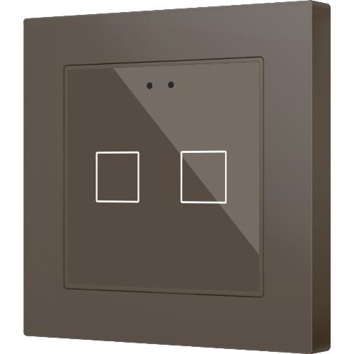 ZENNIO ZVIFR55X2M Flat RGB 55 X2. Glass capacitive push button 55x55