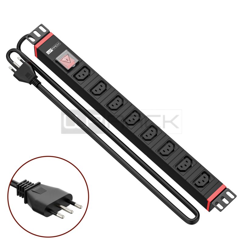 WP RACK WPN-PDU-I05-08 Rack 19 PDU with 8 IEC C13 sockets,Italian 16A plug