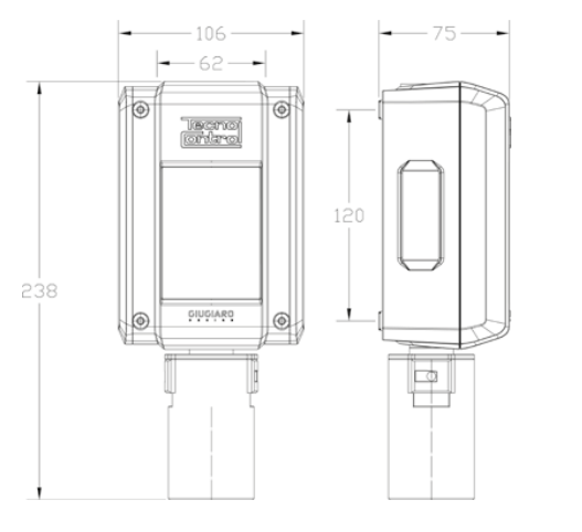 TECNOCONTROL SE237ES IP65 gas detector - relay - electrochemical sensor for SO2