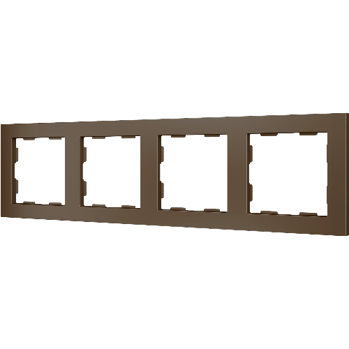 ZENNIO 980000403 ZS55. 4-gang Frame - Mocha