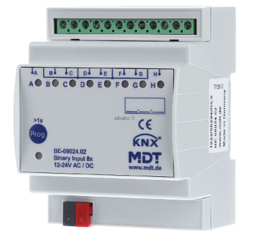 MDT BE-08024.02 Ingresso binario KNX 8 volte, 24VAC/DC BE-08024.02