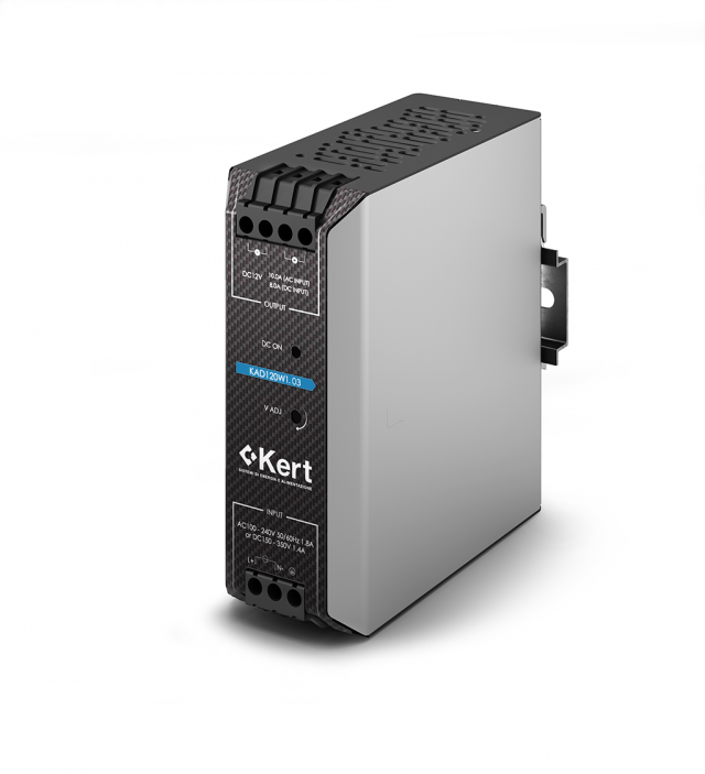 KERT KAD120W1.03 12Vdc 10A. 120W industrial power supply with relay
