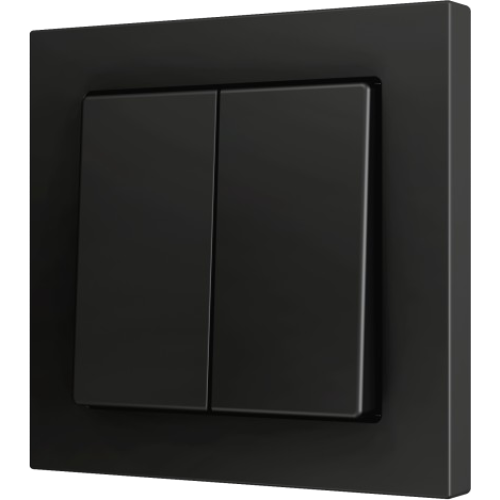 ZENNIO ZS552PB2A ZS55. Double Soft push button for 2 binary inputs - Anthracite