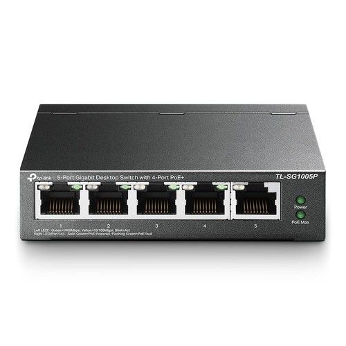 TP LINK TL-SG1005P SWITCH DESKTOP 5 + 4 POE Switch Switch Stand-Alone