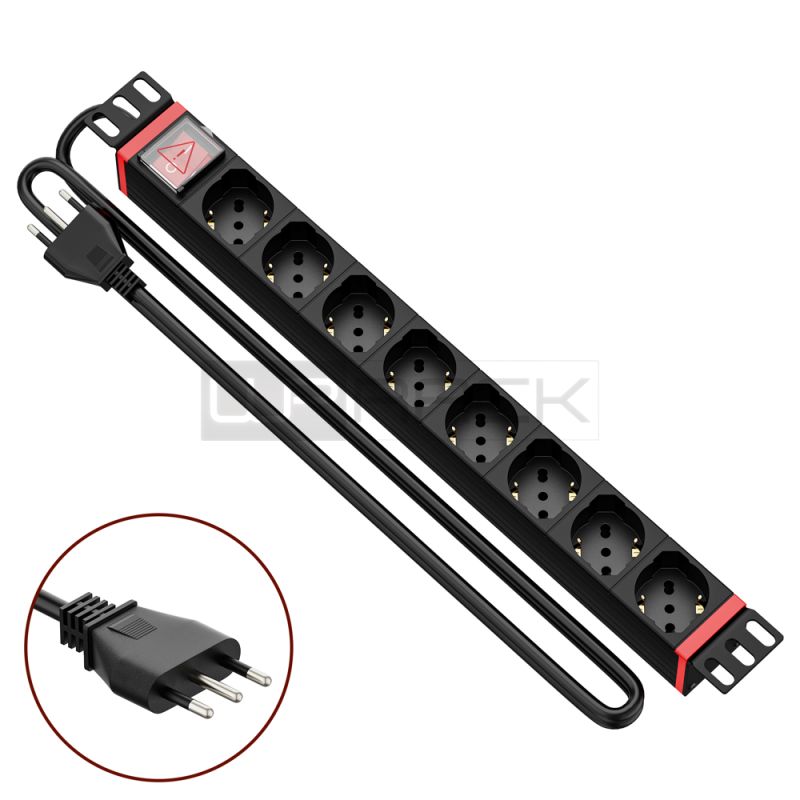 WP RACK WPN-PDU-I01-08 RACK 19 PDU WITH 8 ITALIAN/SCHUKO SOCKETS, ITALIAN PLUG"