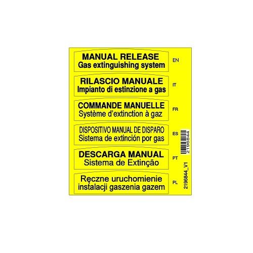 ARITECH INCENDIO 2196844 Set di etichette per avvisatore manuale giallo 240